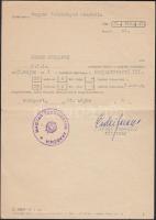 1963 Erdei Ferenc író, szociológus, miniszter aláírása hivatalos iraton