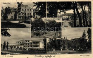 Harkány gyógyfürdő, Rudolf ház, Rózsaliget, Benyovszky szálló, Vasutasüdülő
