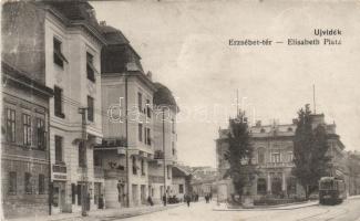 Újvidék Erzsébet tér / square, tram (fa)