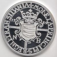 Magyar tallérok utánveretben "Báthory Zsigmond Tallérja 1589." Ag (0,999) 20g T:PP Tanúsít...