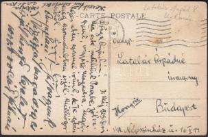 1929 Latabár Árpád és Kálmán színészek aláírása édesanyjuknak küldött képeslapon 9x14 cm