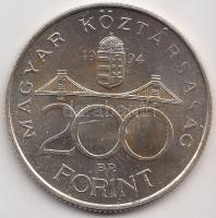 1994. 200Ft Ag "Deák" T:1 Tanúsítvánnyal