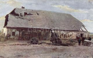 WWI Austrian-Hungarian 30.5 Mortar in covered position in Russian Poland (fa)