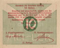 Ausztria 1920. 10db városi szükségpénz T:I-II
Austria 1920. 10 pcs of necessity notes C:UNC-XF
