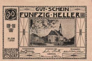 Ausztria 1920. 10db városi szükségpénz T:I-II
Austria 1920. 10 pcs of necessity notes C:UNC-XF