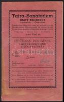 cca 1920 Tátra szanatórium gógyelőírás könyv / Tatra Sanatorium booklet for guests 18p.