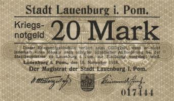 Német Birodalom / Weimari Köztársaság / Lauenburg 1918. 5M + 10M + 20M T:I German Empire / Weimar Republic / Lauenburg 1918. 5 Marks + 10 Marks + 20 Marks C:UNC