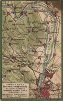 Magyar Kir. Folyam- és Tengerhajózási Rt. Budapest-Dömösi vonala, térkép / map (fl)