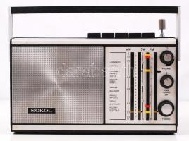 Sokol 308 FM-AM táskarádió, saját dobozában,1976-78