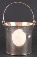 cca 1920 Ezüstözött pezsgőhűtő vödör G. Forst jelzettel / 
silver champagne cooler bucket
d:15 cm, m...
