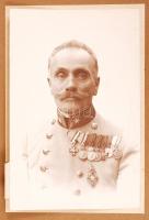 cca 1910 Magyar katona sok kitüntetéssel / Soldier with medals 13x20 cm