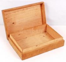 Régi Kugler Henrik Gerbeaud fa dobozka / 
Vintage Gerbeaud wooden box, 15x23x7 cm