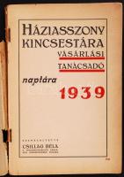 1939 A háziasszony kincsestára, vásárlási tanácsadó naptárral és sok reklámmal