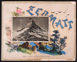 cca 1900 ZErmatt 30 képet tartalmazó képes füzet (hajtott) / Zermatt booklet with 30 photos (folded)