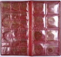 Műbőr borítású éremtartó album 2x18db kisebb és 2x8db nagyobb érem tárolására alkalmas berakólappal ...