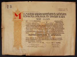 1946 Kertész és szőlész oklevél