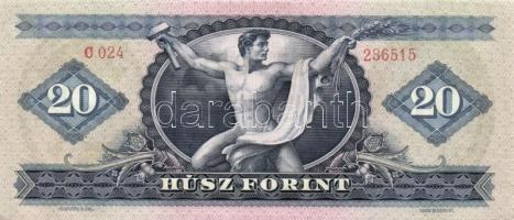 1969. 20Ft (2x) egymás utáni sorszámmal T:I + 1975. 10Ft (2x) egymás utáni sorszámmal T:II-