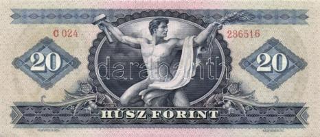 1969. 20Ft (2x) egymás utáni sorszámmal T:I + 1975. 10Ft (2x) egymás utáni sorszámmal T:II-