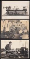cca 1940 3 db fotó gyárakról és gépekről / Factories and workshops 3 photos