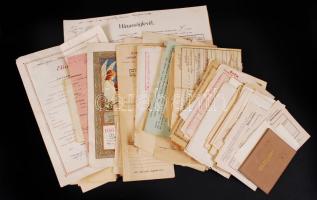cca 1930-1960 Nagy okmány tétel, benne személyes okmányok és marhalevelek is, összesen kb 50 db