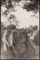 cca 1920-1930 Sümegi László: Bacchus imádása.3 db vintage fotó a Szentpál Olga mozgásművészeti iskol...