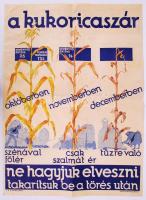 cca 1940 "A kukoricaszár", Klösz György és Fia, ofszet plakát, 57x41cm