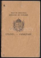 1927 Magyar királyság útlevél / Passport