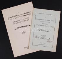 1927, 1941 A Rimamurány-Salgótarjáni vasmű részvény-társaság nyugdíjintézetének és nyugdíjpénztárának alapszabályai