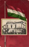 Szatmár, Színház / theatre, national flag litho
