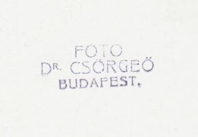 cca 1940-1950  Dr. Csörgeő Tibor (1869-1868): Ellenfényes akt. Pecséttel jelzett vintage fotó, 23x18...