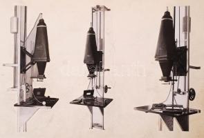 cca 1930 Házilag gyártott katalógus Burger Ferenc fotóműszerész mester fotótechnikai gépeiről (nagyí...