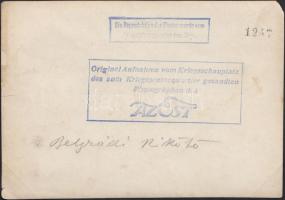 1914-1918 Belgrádi kikötő. Az Est lapok archívumából, pecséttel jelezve; 11x16 cm