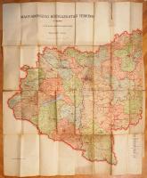 1943 Magyarország közigazgatási térképe 80x60 cm