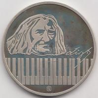 Fülöp Zoltán (1951-) 1986. 175 éve született Doborjánban Liszt Ferenc-100 éve nyugszik a Bayreuthi temetőben ezüstözött emlékérem (32mm) T:PP