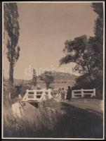 1930 Piliscsaba, vintage fotó, hátoldalán feliratozott, 30x23,5cm