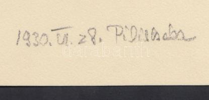 1930 Piliscsaba, vintage fotó, hátoldalán feliratozott, 30x23,5cm