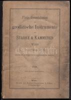 1898 Földméréshez használatos eszközök képes árjegyzéke / Geodatic machines picture booklet 68p.
