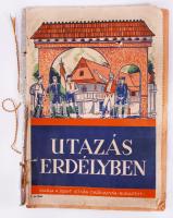 cca 1940 Utazás Erdélyben a Szent István cikóriakávé gyár komplett gyűjtőalbuma, megviselt állapotban