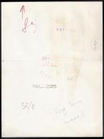 cca 1980 Nyáry János: Mozdulat. Vintage fotóművészeti alkotás, hátoldalán feliratozva, 24x18 cm