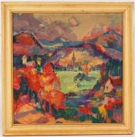 Szilvássy Pál (1920-1996): Tájkép. Olaj, farost, jelzett, keretben 59×59 cm