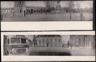 cca 1950-1970 Sevcsik Jenő(1899-1996): Panorámafotók Budapestről (a budai várban). 4 db fotó Horizon...