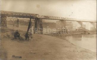 Latisana, military WWI, bridge, Italian front, photo