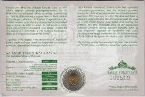 2002. 100Ft "Kossuth" elsőnapi veret sorszámozott díszlapon T:BU