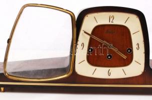 Stocker német kandalló óra, kulccsal, nem működik, hiányos, 29×49 cm