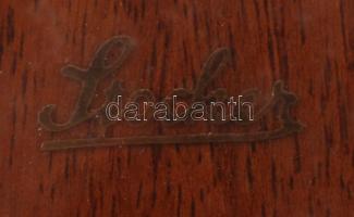 Stocker német kandalló óra, kulccsal, nem működik, hiányos, 29×49 cm