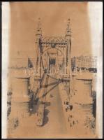 cca 1930 Erzsébet híd fotó 18x24 cm