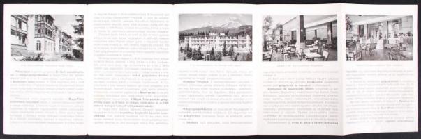 cca 1930 Tátraszéplak, Dr. Guhr Szanatórium, képes prospektus térképmelléklettel