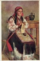 Slavonian girl from Slunj, folklore (Rb)