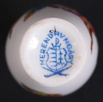 Herendi Viktória mintás mini váza, kézzel festett, jelzett, hibátlan, m:6 cm / Herend porcelain mini...