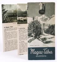 cca 1930 Magas Tátra, Szlovákia. Kihajtható prospektus és térkép